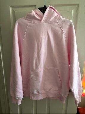 Aritzia Pink Sweatfleece Mega Fit Hoodie